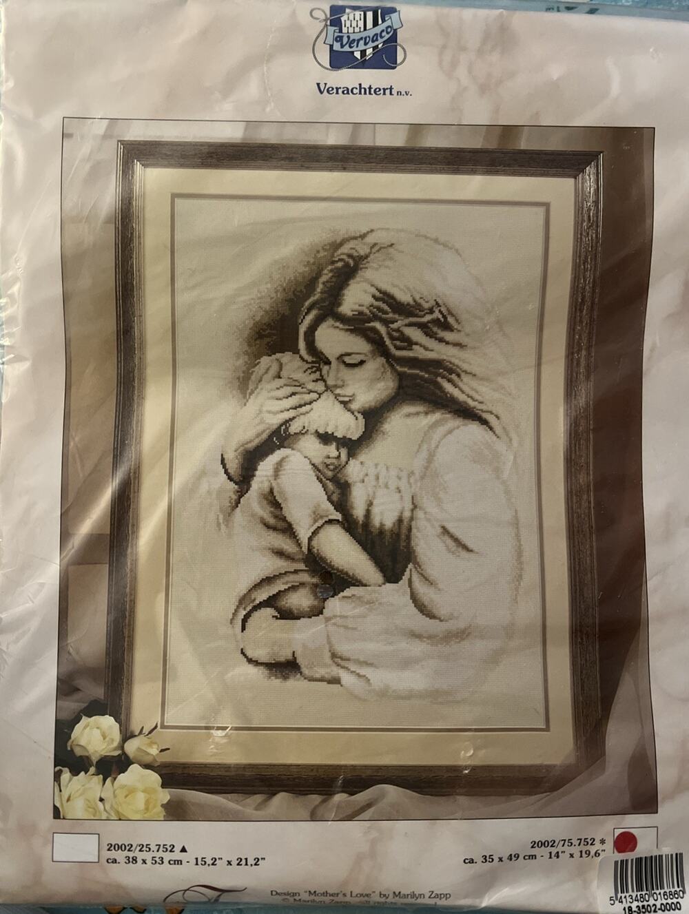Vintage DMC Counted Cross Stitch Mother's Love Mother & Baby Kit